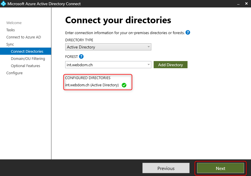 Azure AD Connect - Connect your directories