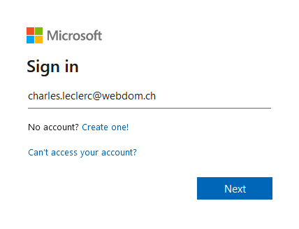 Microsoft Tenant Login - Sign In