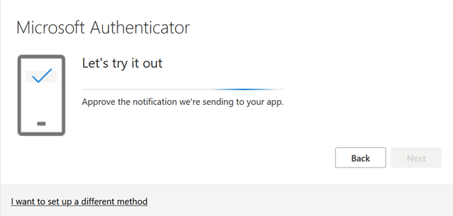 Configuration Multi-Factor Authentication - Microsoft Authenticator App sending notification