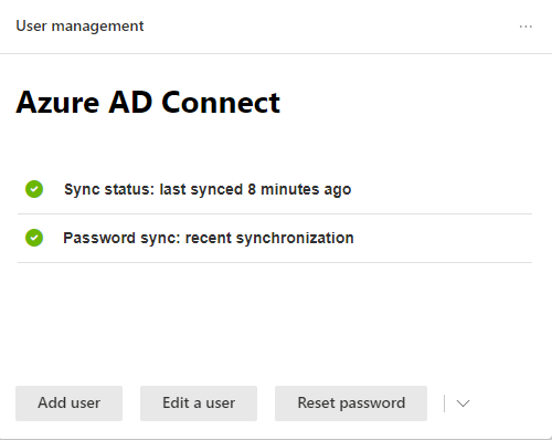 Azure AD Connect - Password sync: recent synchronization