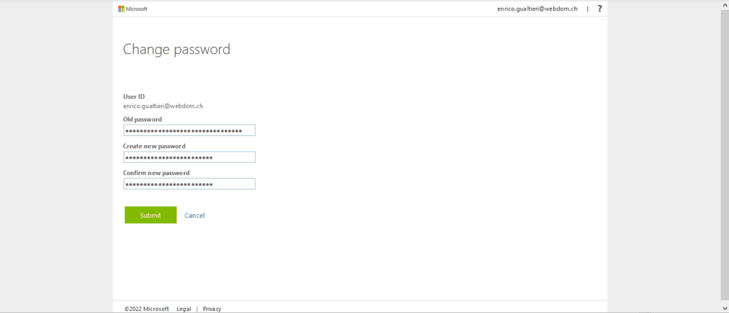 Azure AD SSPR - New Password
