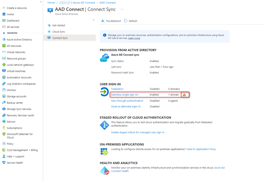 Roll over kerbers decryption key - Azure AD Connect