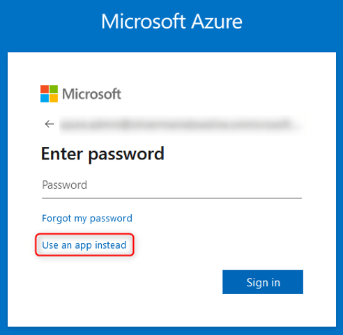 Passwordless Sign-In - use an app insted