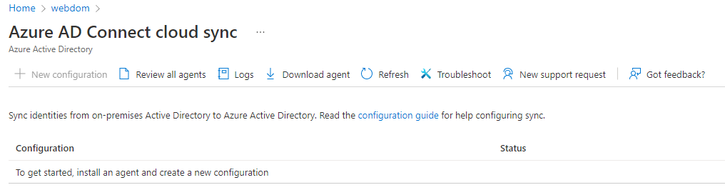 Azure AD Cloud Sync - Download Agent