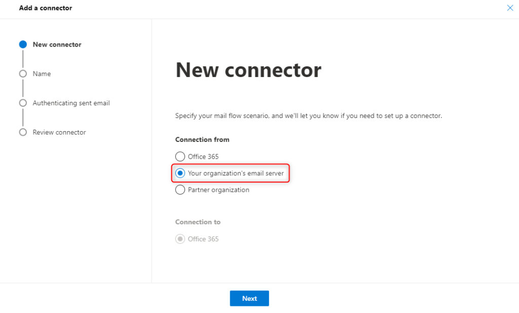 Microsoft 365 SMTP Relay - new connectors