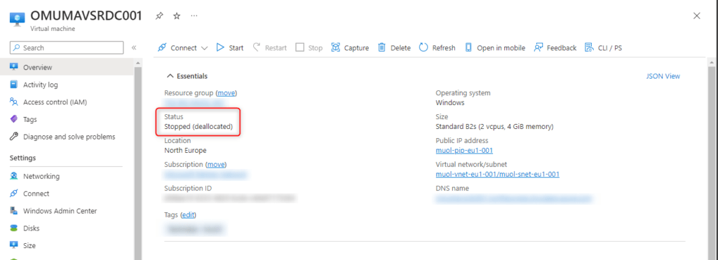 Azure proximity placement groups - VM stopped (deallocated