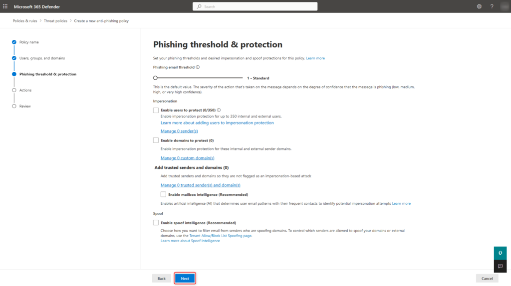 First contact safety tip - Phishing thershold & protection