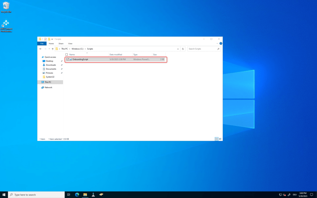 Azure Arc Windows Server - Upload OnboardingScript.ps1