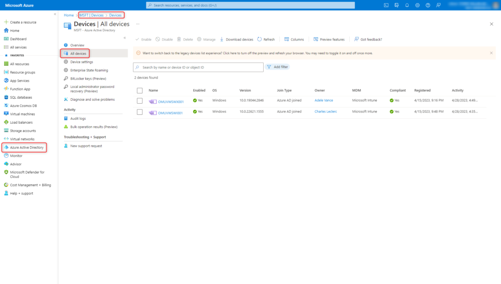 Windows LAPS in Microsoft Azure Portal - All devices