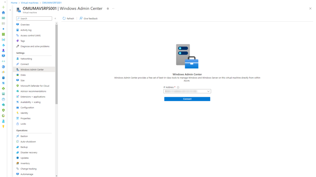 SMB over QUIC Azure Server - Windows Admin Center Installation successfull