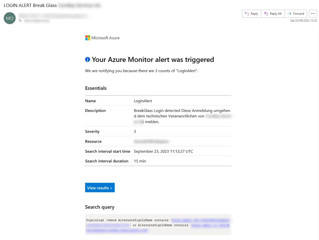Azure Monitor Login Alert