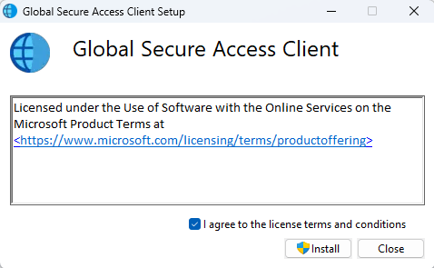 GlobalSecureAccessClient.exe Install