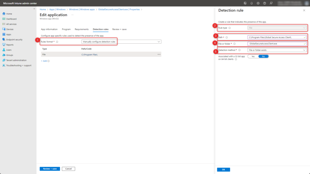 Intune Apps Detection Rules
