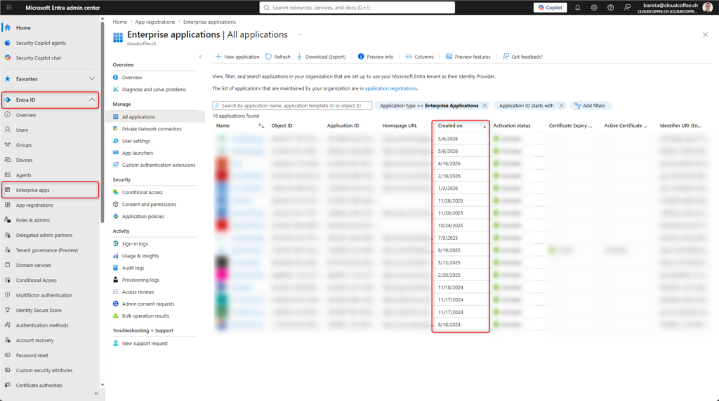 Entra ID Enterprise Applications