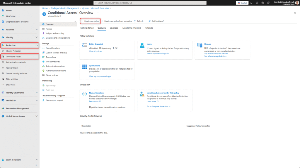 Microsoft Entra Conditional Access – Create new policy overview